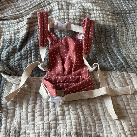 Olli Ella Dinkum Dolls Carrier Sweetheart Red Heart Flowers Floral - Picture 3 of 6